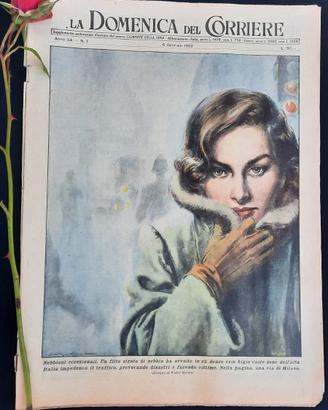 La Domenica del Corriere 6 gennaio 1952 Tv colori