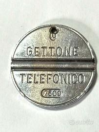 Gettone telefonico ESM 7509 raro in nichel e foro
