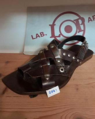 sandali artigianali uomo in cuoio di lusso 