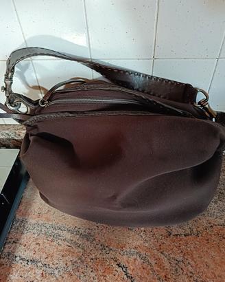 borsa Maliparmi scamosciata marrone 