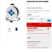 Avvolgicavo con cavo Wurth con 4 prese tedesche 