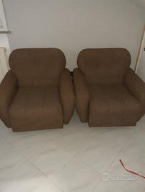 Coppia poltrone in tessuto 