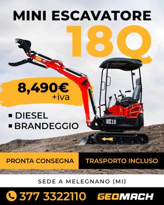 MiniEscavatore 15q NUOVO - DIESEL - FULL OPTIONAL