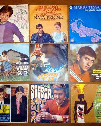45  GIRI VINILE ANNI 60 - Lotto di 9 dischi
