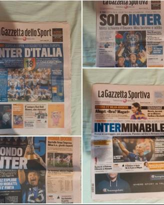 inter triplete 2010 giornali