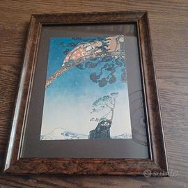 Cornice marrone vintage con stampa