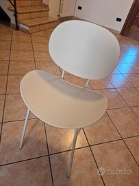 6 Sedie beige/tortora-crema