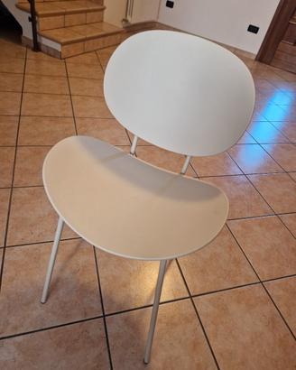 6 Sedie beige/tortora-crema
