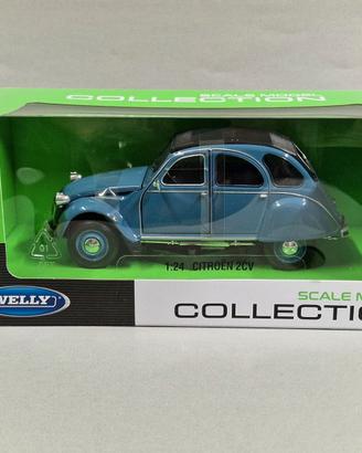 Citroen 2 cv modellino auto scala 1/24 
