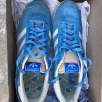 Adidas originals gazelle azzurre bianche uomo