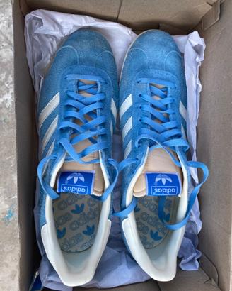 Adidas originals gazelle azzurre bianche uomo