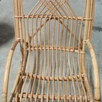 sedia a dondolo in vimini