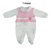 Tutina in jersey neonata pastello Chic 