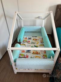Letto montessoriano + materasso e lenzuola