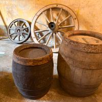 Botti e ruote carri antichi