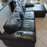 Divano VERA PELLE FIORE con chaise longue