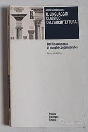 Libro  ''Il linguaggio classico dell'architettura'