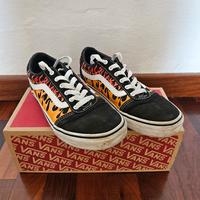 Scarpe VANS bambino modello Flame Black/White n.37