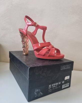 Sandali LORIBLU in Vernice Corallo - Taglia 40
