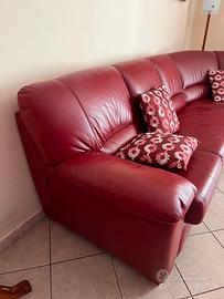 Divano letto in pelle
