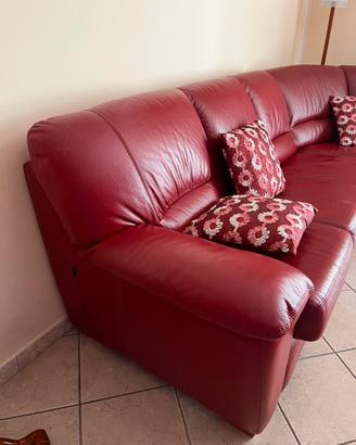 Divano letto in pelle