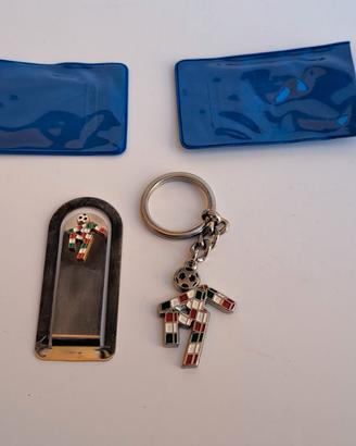 Set Fermasoldi e Portachiavi Vintage Italia 90 Cal
