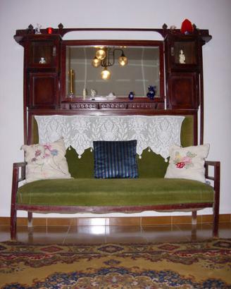 Mobili d'epoca - Divano + 2 poltrone + 4 sedie