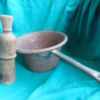 Paiolo rame pesante e tappatrice sughero