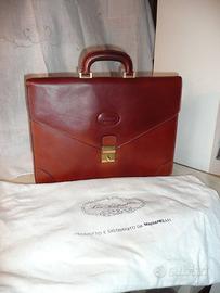 borsa portadocumenti in cuoio anni '90 Les Copains