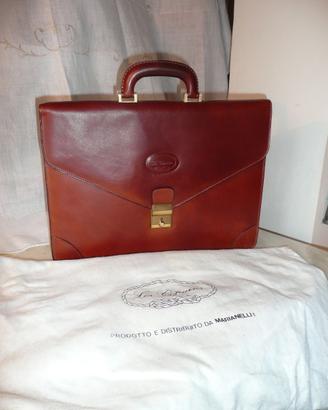 borsa portadocumenti in cuoio anni '90 Les Copains