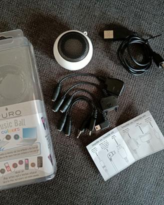 Cassa portatile bianca Music Ball PURO