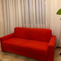 Divano letto rosso