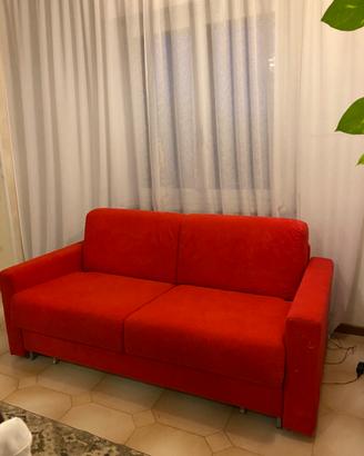 Divano letto rosso