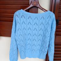 Maglione in cotone traforato