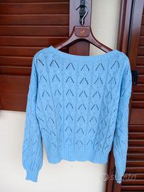 Maglione in cotone traforato