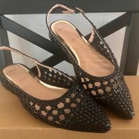 Sandalo Slingback a rete colore nero tg 37