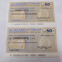 2 miniassegno banca popolare di Milano 