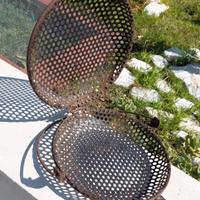 Antico cuoci castagne con manico e gancio