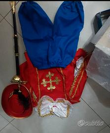vestito di carnevale D'Artagnan 2-3anni