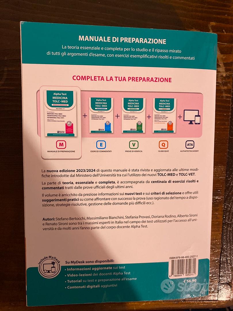 Alpha Test Medicina TOLC-MED - Manuale di preparazione : Bertocchi, Sironi,  Rodino: : Libri