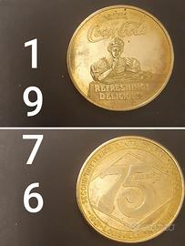 Coca cola medal medaglia 1976 75° anniversario