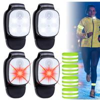 4 LED Clip Lamp USB Ricaricabile + 4 braccialetti