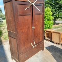 Armadio 800  a 2 porte in legno ( castagno e abete