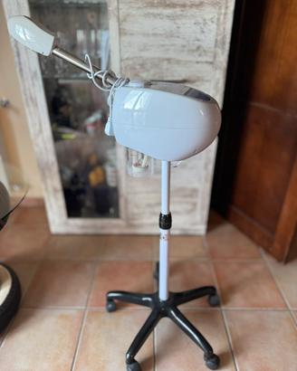 Lettino estetista, vaporizzatore viso e aspiratore