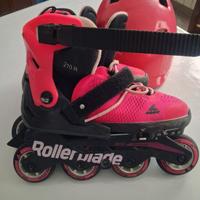 Pattini in linea e casco 