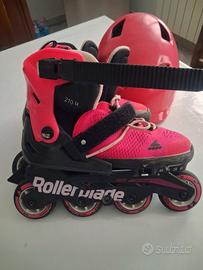 Pattini in linea e casco 