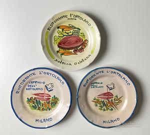 3 Piatti del Buon Ricordo "L'Ortolano" Milano