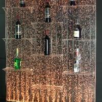 Vetrina con bolle porta oggetti prodotti bottiglie