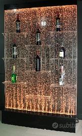 Vetrina con bolle porta oggetti prodotti bottiglie