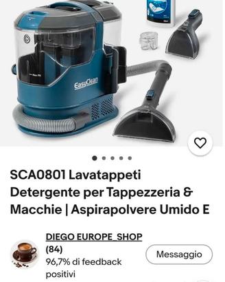 Pulitore divani letti tappezzerie moquette  
